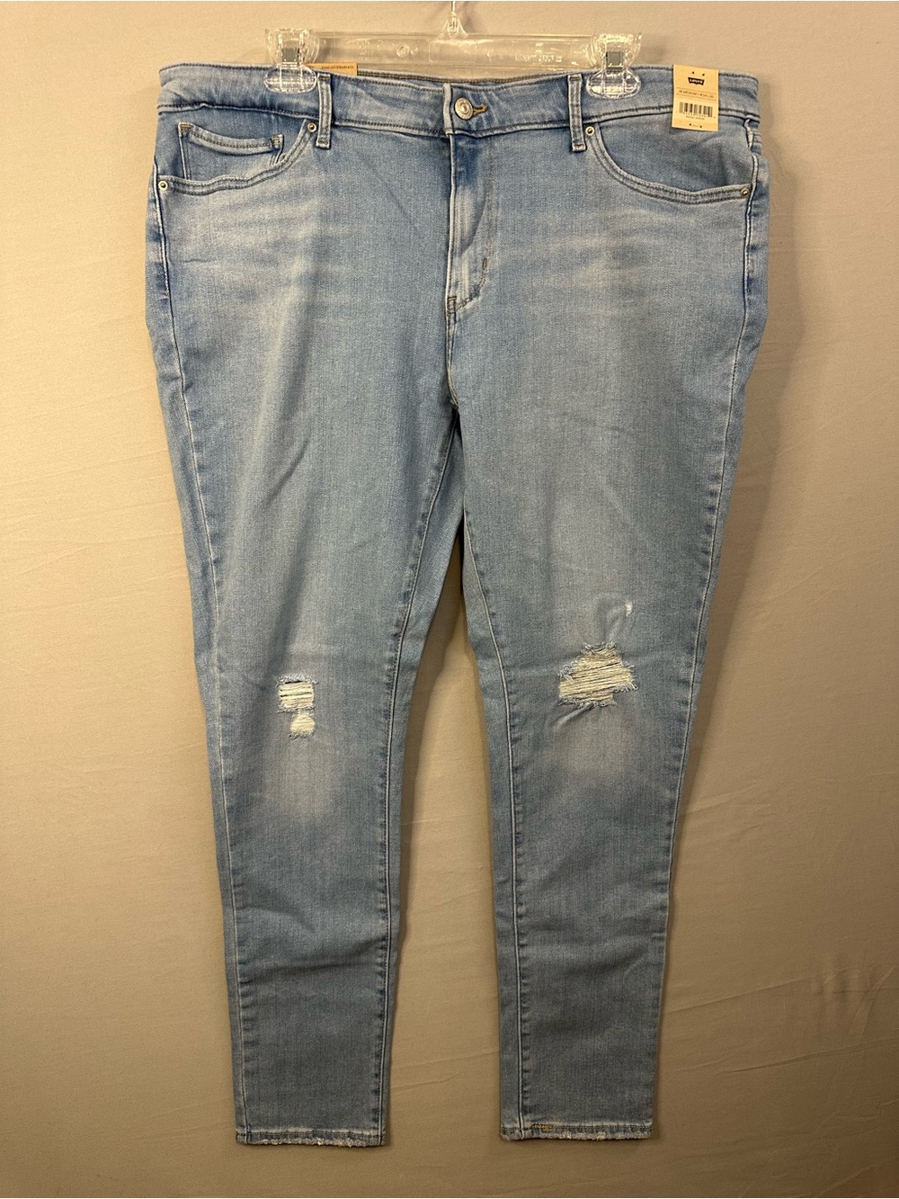 Levi's 711 Skinny Jeans Distressed Light Blue Women’s 34